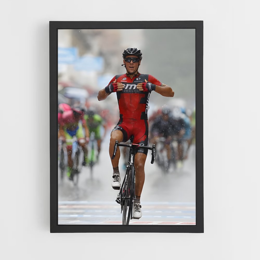 Poster Pleuvoir sur deux Roues – affiche Cyclisme (vue 2)